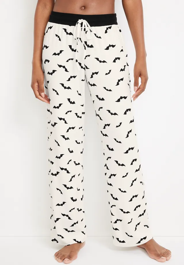 Soma Cool Nights Crop Pajama Pants with Fringe, REFLECTING CRYSTAL IVORY
