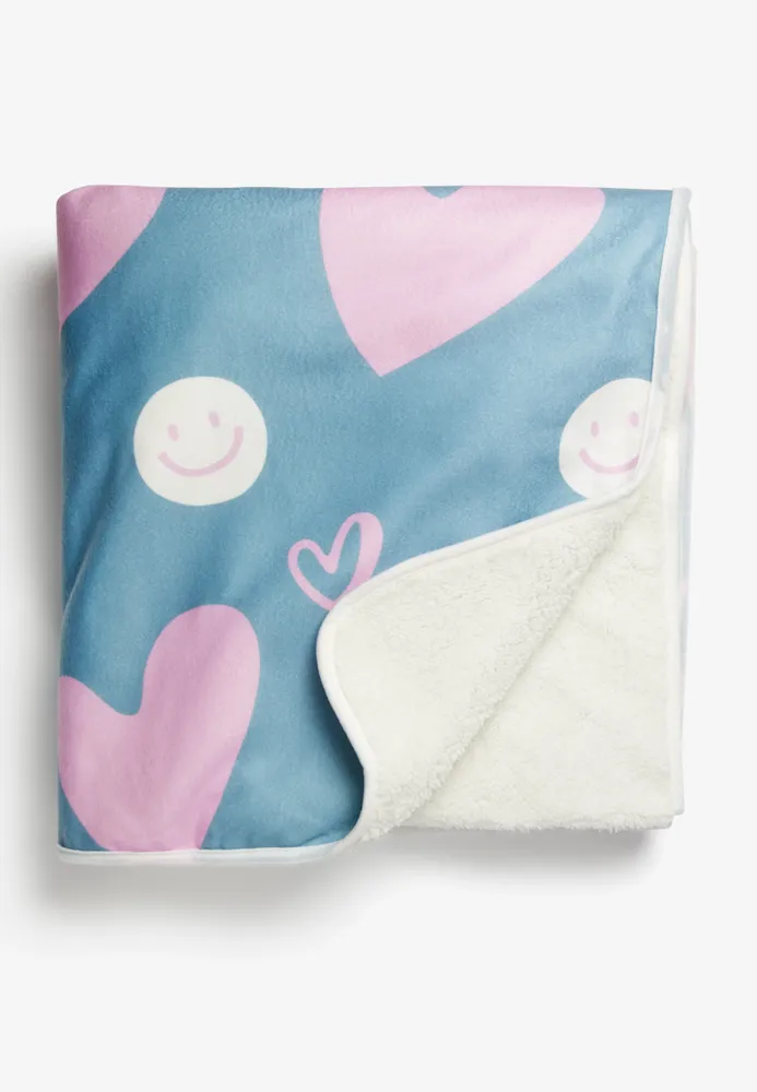 Girls Heart Throw Blanket