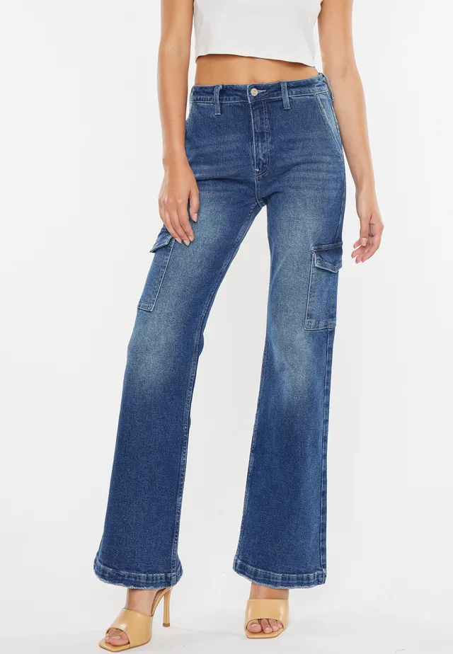 Kancan Holly High Waisted Cargo Flare Jeans – WREN & CHAR