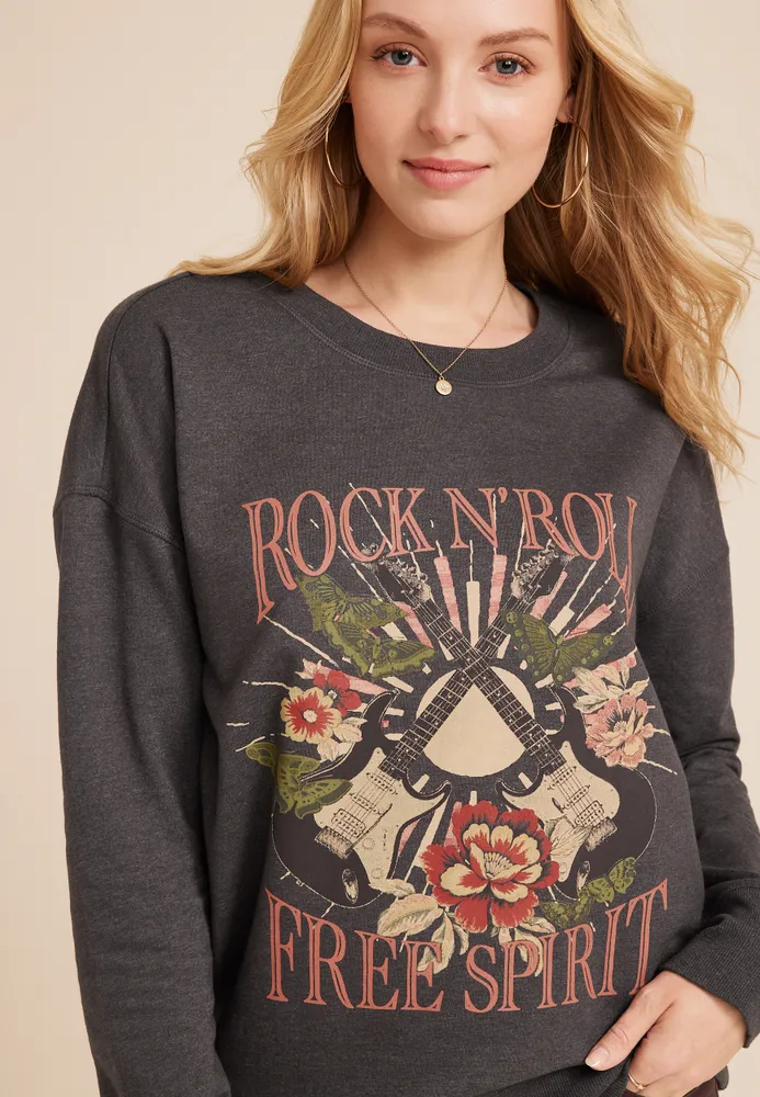 Rock N Roll Guitar Sweatshirt