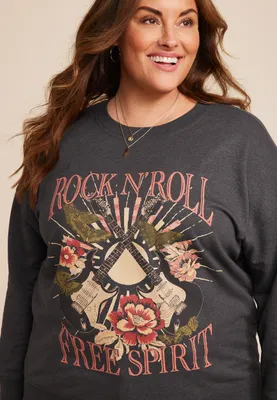 Plus Rock N Roll Guitar Sweatshirt