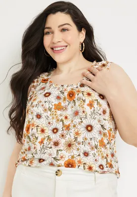 Maurices Plus Size Floral Smocked Off the Shoulder Top 3X