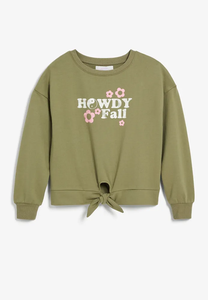 Girls Howdy Fall Sweatshirt