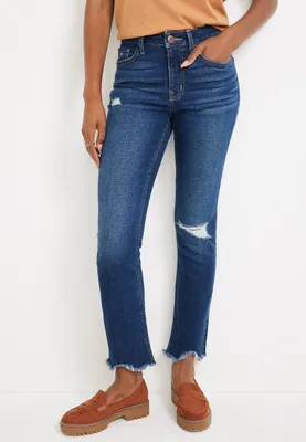 m jeans by maurices™ Kick Boot Ankle High Rise Ripped Jean
