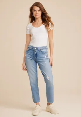 Goldie Blues™ High Rise Curvy Light Cheeky Taper Ankle Jean