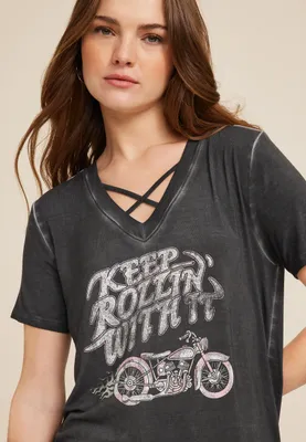 Keep Rolling With It Graphic Tee