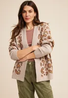 Leopard Cropped Cardigan