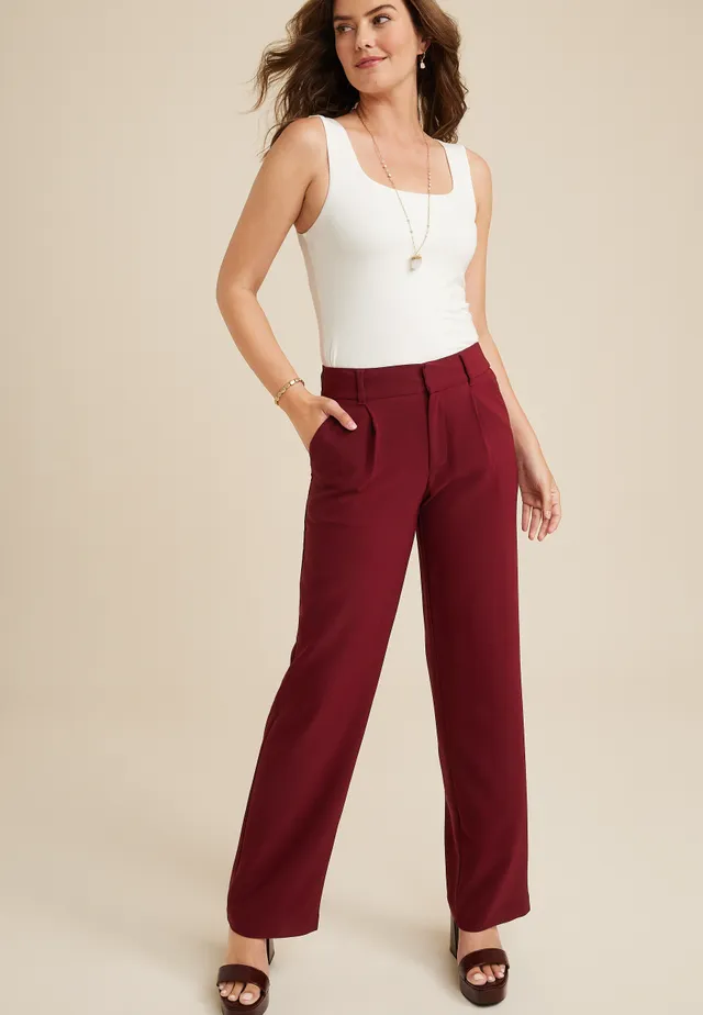 Maurices Women's Idealist High Rise Wide Leg Dress Pants Size 12