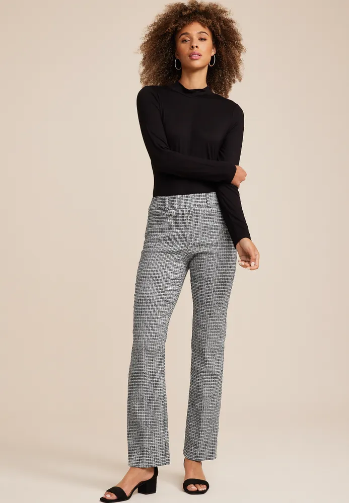 Maurices Bengaline Mid Rise Textured Bootcut Pant