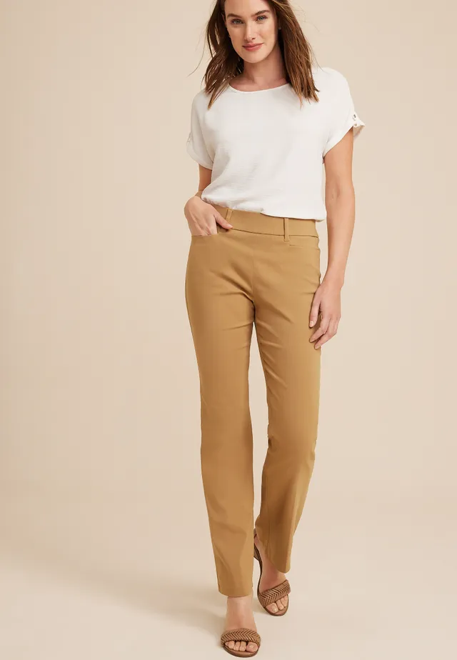 Maurices Bengaline Mid Rise Textured Bootcut Pant
