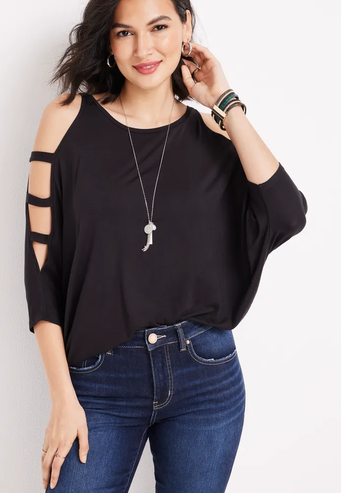 Maurices Edgely™ Cut Out Cold Shoulder Tee