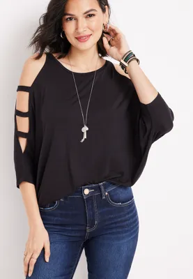 edgely™ Cut Out Cold Shoulder Tee