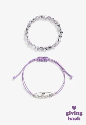 Girls 2 Pack Kindness Bracelet