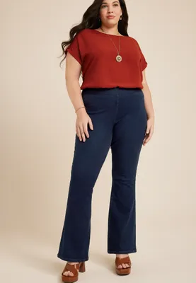 Plus m jeans by maurices™ Flare Sleek Pull On High Rise Jean