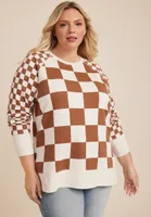 Plus Willowsoft Checkered Sweatshirt