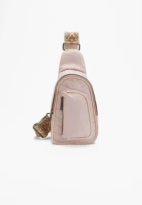 Blush Quilted Sling Bag