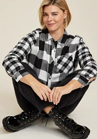 Plus Size Cabin Plaid Button Up Shirt