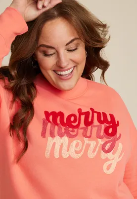 Plus Merry Sweatshirt