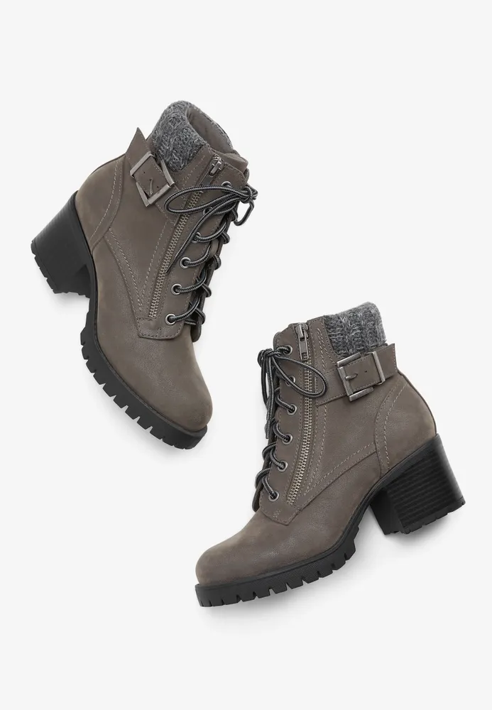 MIA™ Lychie Knit Collar Hiker Boot