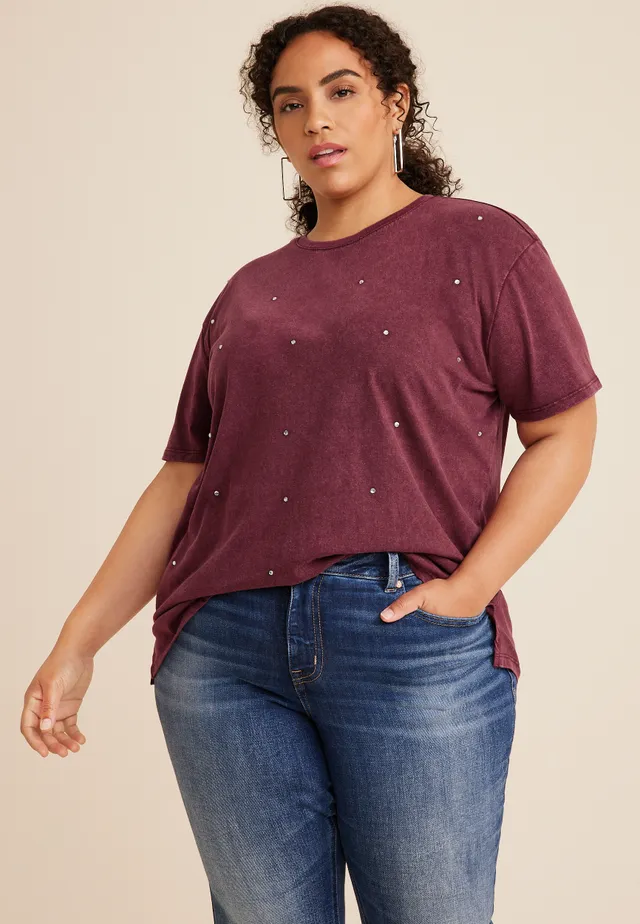 Maurices Plus edgely™ Ladder Sleeve Cold Shoulder Top