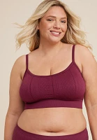 True Stretch Seamless Cable Knit Bralette