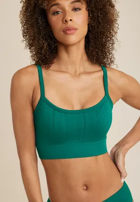True Stretch Seamless Cable Knit Bralette