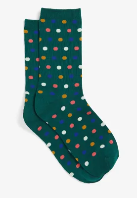 Holiday Polka Dot Crew Socks