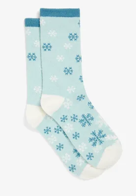 Winter Snowflake Crew Socks