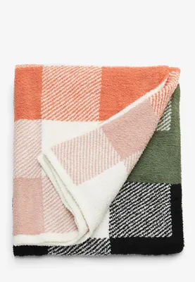 Checkered Multicolor Throw Blanket