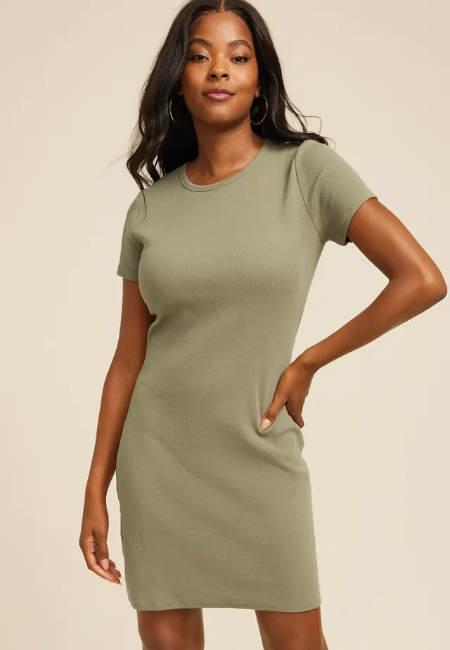 24seven Comfort Apparel 24/7 Comfort Apparel Pleated Long Sleeve Dress