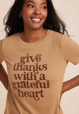 Give Thanks With A Grateful Heart Graphic Tee