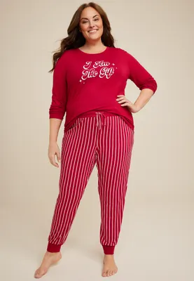 Plus I Am The Gift Graphic Tee And Jogger Pajama Set