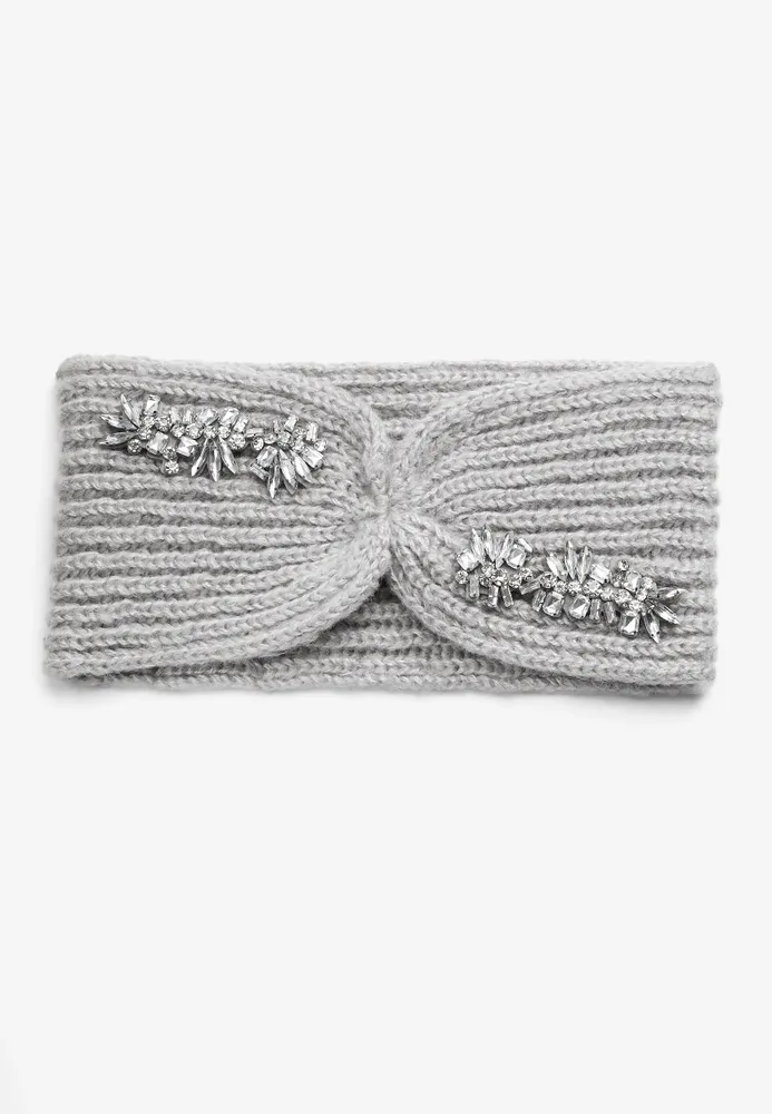 Jeweled Knit Headband