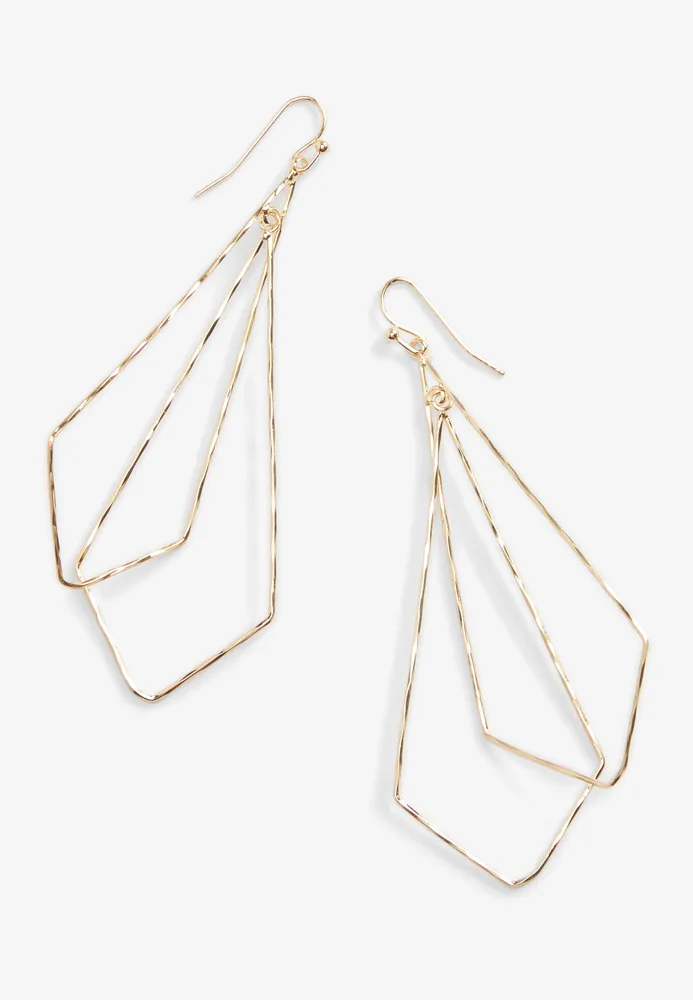 Diamond Shape Drop Earrings