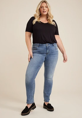 Plus m jeans by maurices™ Classic Mid Rise Slim Straight Jean