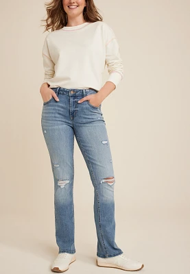 m jeans by maurices™ Classic Ripped High Rise Slim Boot Jean