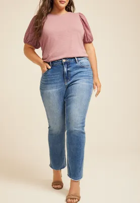 Plus Vervet™ Straight Mid Rise Cropped Jean