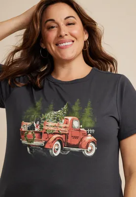 Plus Holiday Truck Graphic Tee
