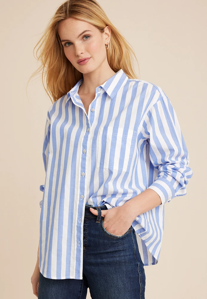 90s Prep Relaxed Button Up Shirt