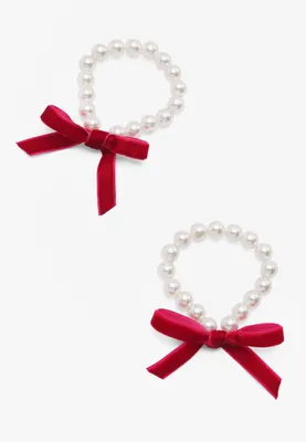 Girls 2 Pack Pearl Bracelet Set