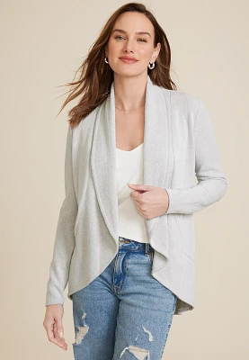 Herringbone Shawl Collar Cardigan