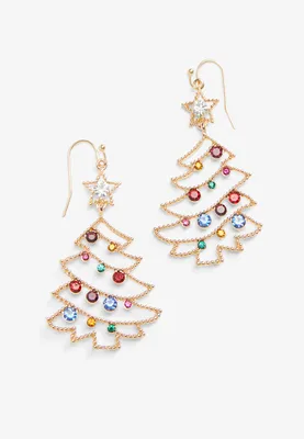 Holiday Tree Drop Earrings