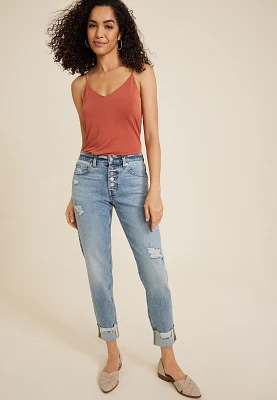 m jeans by maurices™ 90s High Rise Taper Ankle Jean
