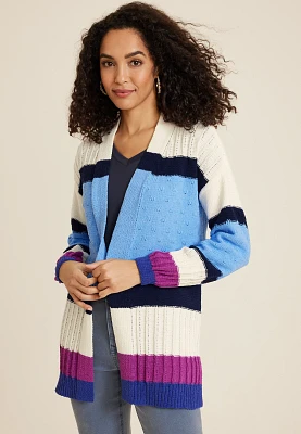 Striped Chenille Cardigan