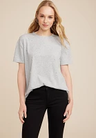 edgely™ Pearl Embellished Crew Neck Tee