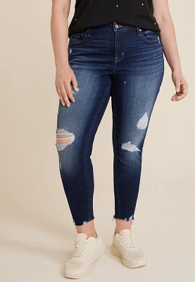 Plus edgely™ Curvy High Rise Ripped Super Skinny Jean
