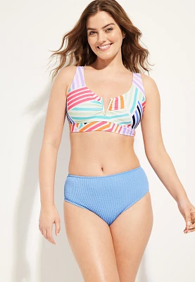 Crinkle High Waist Bikini Bottom