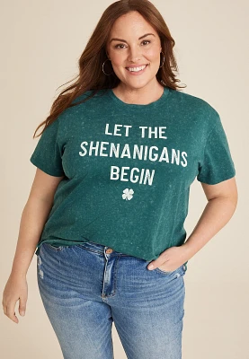 Plus Size Let the Shenanigans Begin Graphic Tee