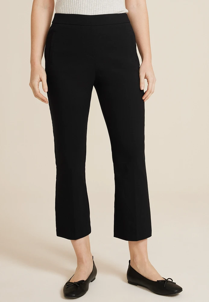 Bengaline Kick Flare Cropped Dress Pant