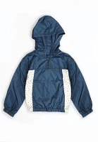 Girls Navy Quarter Zip Windbreaker Jacket